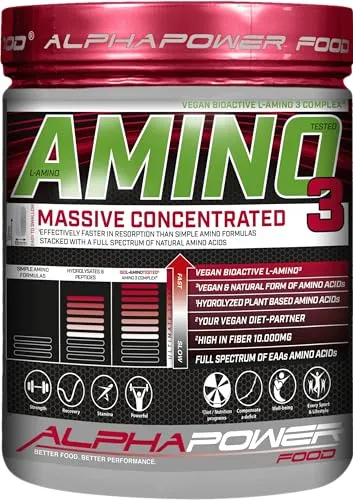 3L-Aminosäuren Komplex hochdosiert - 1000mg Vegan - Verzweigtkettige Aminosäuren (BCAA) in hochkonzentrierter Form, unterstützt Muskelaufbau und reduziert Müdigkeit. 18 bioaktive Aminosäuren ohne Gelatine, ideal für Veganer. MADE IN GERMANY.