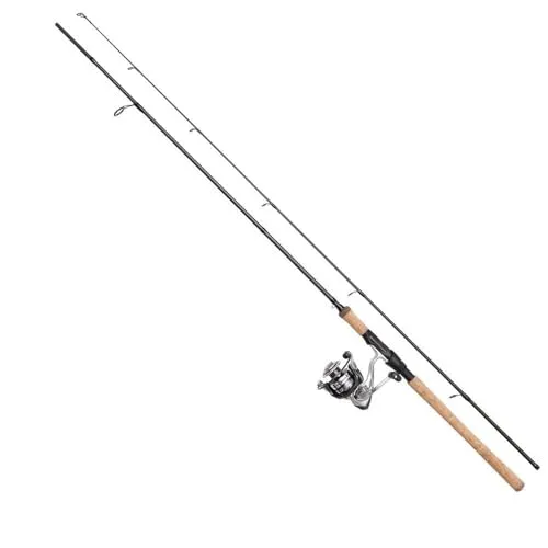 DAM Impressa Classic Spinning Combo, Süßwasserangler Angelrute Rolle Hecht Zander, Starkes Leichtgewicht vielseitig einsetzbar, schwarz, 2.70m mäßig schnelle Rute, 3000er Rolle
