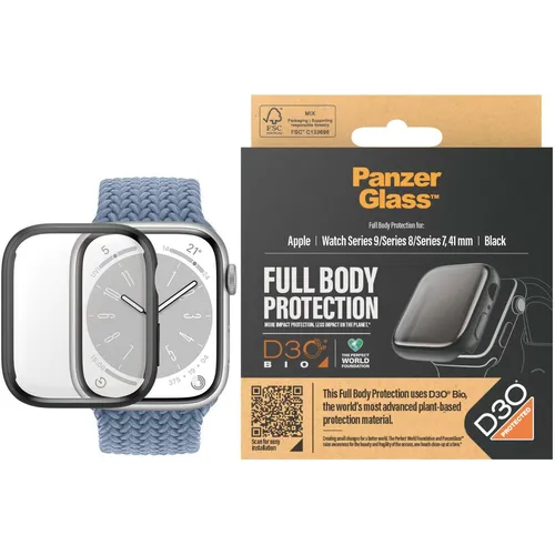 PanzerGlass Screen Protector Full Body Apple Watch 2023 41mm with D3O black (3689)