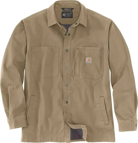 Carhartt Herren Rugged Flex Shirt Jac - Funktionsjacke mit robuster Flex-Technologie für optimale Bewegungsfreiheit und warmem Fleecefutter, perfekt für aktive Männer.