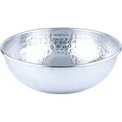 Marrakesch Dekotablett Engla Silber 27cm - Handgefertigte Servierschale - Dekotablett Engla Silber 27cm, handgefertigt aus robustem Aluminium. Perfekt für Innen- und Außenbereich, bringt modernen Luxus in Ihr Zuhause.