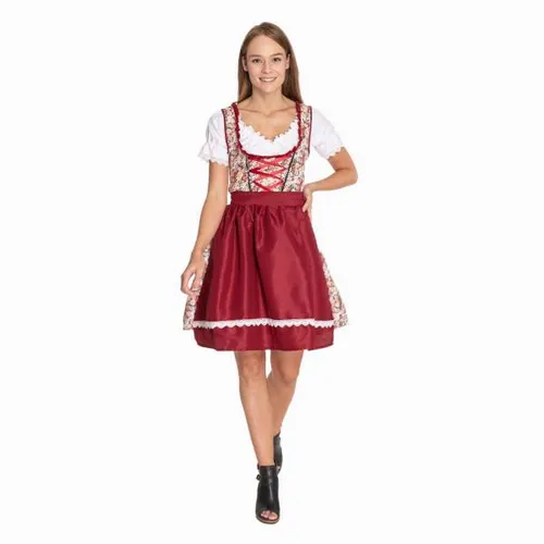 Dirndl Damen Oktoberfest-Kostüm MIESEPETER weinrot-S