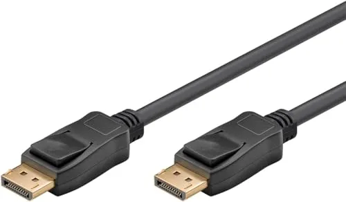 goobay 64800 DisplayPort Kabel 1.4 - 8K@60Hz, 4K@120Hz, 32,4 Gbit/s für Gaming, vergoldete Stecker und sichere Verbindung ohne Wackelkontakte