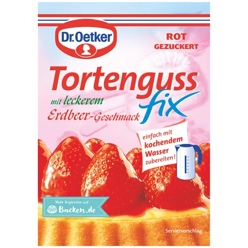 Oetker Tortenguss fix Erdbeer 0,05 Kg von Backen
