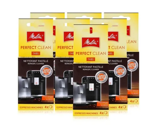 Melitta Perfect Clean Reinigungstabletten für Espressomaschinen 7er Pack - Effektive Reinigungstabletten für Espressomaschinen, sorgen für eine gründliche Pflege und verlängern die Lebensdauer Ihrer Maschine. Ideal für den regelmäßigen Einsatz.