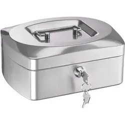 ALCO Geldkassette Stahlblech mit Schloss 205x160x85mm silber