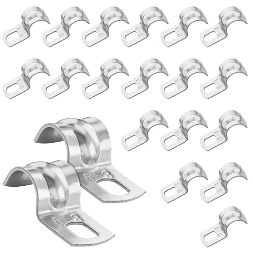 Poppstar 20 Stück Befestigungsschellen Edelstahl, Bandbreite 12mm, für Rohrdurchmesser 8mm