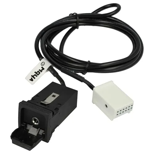 vhbw AUX Audio Adapter Kabel KFZ Radio kompatibel mit Audi/Seat/Skoda/VW RCD500, RCD310, MFD2, RCD200, RCD300, RCD210 Auto, Autoradio