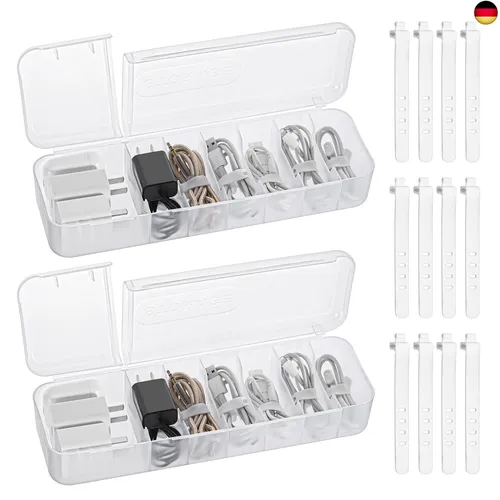 Stück Kabel Organizer - Kabel Organizer Box für Kabelaufbewahrung und S 2