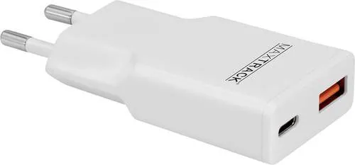 Maxtrack Ladeadapter 30W USB-C, USB-A USB PD 3.0, Fast Charge Weiß