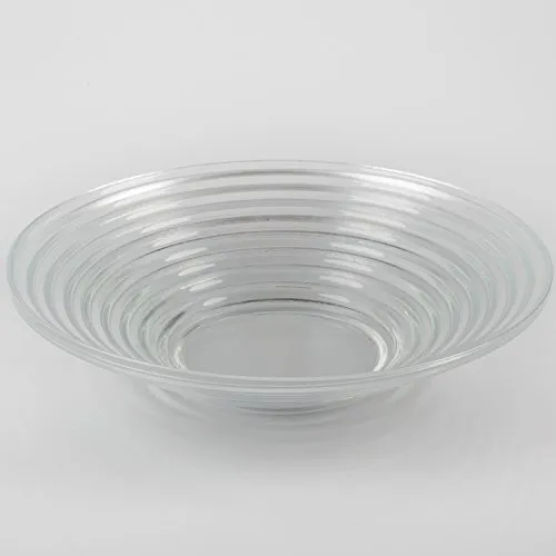 INNA-Glas Gerillte Glasschale Selma de Luxe, klar, 6cm, Ø 27cm - Glasschale transparent - Servierschale