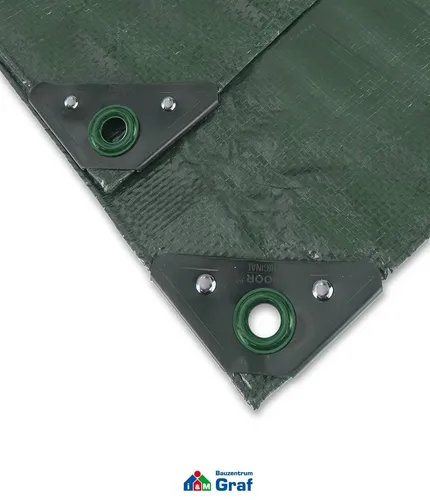 NOOR Abdeckplane 140g/m² Gewebe Plane mit Ösen PP/PE, grün, 2 x 3 m /#860740