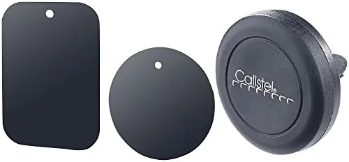 Callstel Handyhalterung Magnet: Mini-Kfz-Smartphone-Halterung für Lüftungsgitter, Halte-Magnet (Handyhalterung Auto, Handyhalter Lüftung, Magnetic Telefonhalter)