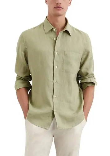 Marc O'Polo Herren Leinenhemd M23742842318, 443, XXL EU von Marc O'Polo