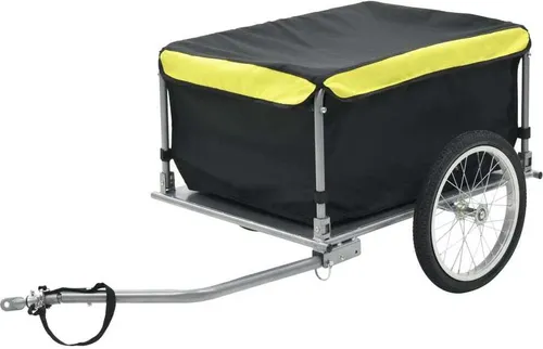 Maison Exclusive Fahrradanhänger Schwarz-Gelb 65 kg