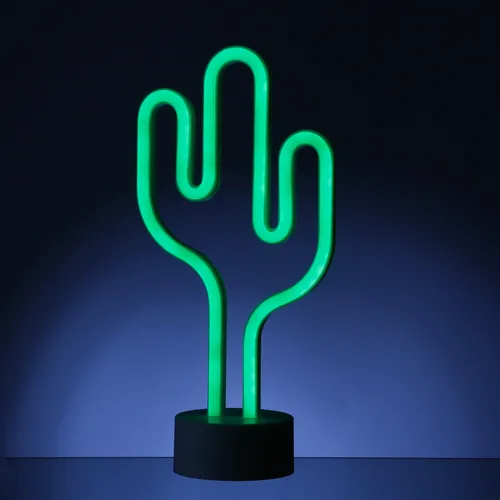 LED NEON Schild Kaktus Neonlicht Dekolampe Neon Leuchtfigur Batterie USB 30cm