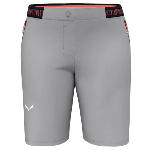 Salewa Damen Pedroc Dst Shorts - Leichte Wanderhose in Grau (Größe L) - Wanderhosen für Damen, wasserabweisend, dehnbar und ideal für anspruchsvolle Touren in der Natur.