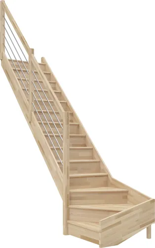 Produktbild Dolle Raumspartreppen Paris 1/4-gew. Buche versiegelt