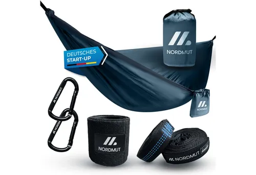 NORDMUT® Ultraleichte Hängematte Outdoor mit Befestigungs-Set