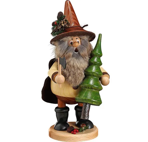 Räuchermännchen Waldwichtel Baummauser, natur - 25cm - Räucherstäbchenhalter mit handgefertigter Kunst und Tradition. Diese 25 cm großen Figuren sind perfekte Geschenke und setzen festliche Akzente in jedem Raum.