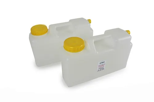 2x Weithalskanister 12 Liter - Raumsparkanister mit Schraubverschluss - Frischwasserkanister & -tanks, ideal für platzsparende Lagerung und sicheren Transport von Wasser.