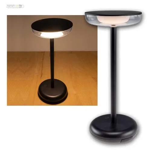 CHILITEC LED Akku Tischleuchte Foco Luz, dimmbar, schwarz von World Trading Net