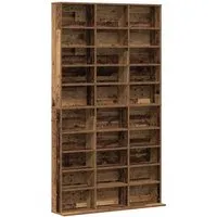 vidaXL CD-Regal Altholz 101x23x177,5 cm - Stylisches Regal aus hochwertigem Holzwerkstoff mit 30 Fächern für CDs, Bücher und Deko. Ideal für Home Office oder Bibliothek – modern und praktisch!