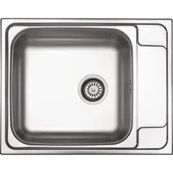 Deante 1-Becken-Spüle aus Stahl mit Abtropffläche (ZEO_011B) - Sanitäranlagen & Zubehör - Robuste 1-Becken-Spüle aus langlebigem Stahl, ideal für moderne Küchen mit praktischer Abtropffläche.