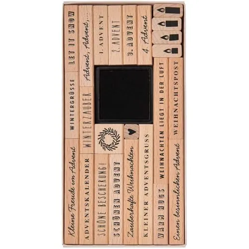 Stempelset für den Advent FSC 100% 24 Stk von Rico Design