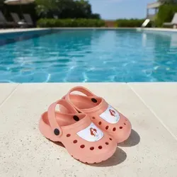 Disney Arielle Meerjungfrau Kinder Mädchen Clogs Badeschuhe Latschen – Orange / 30/31