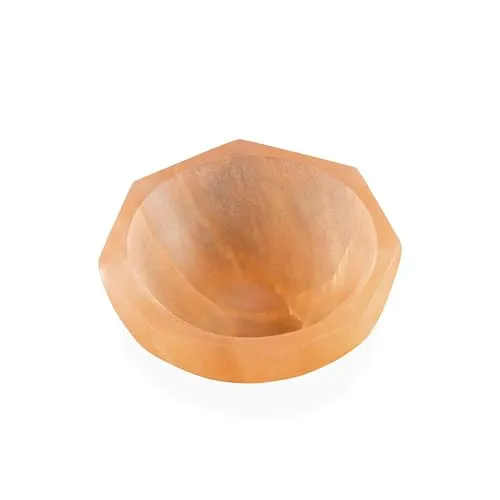 NKlaus Selenit Schale 6x6 cm – Handgeschliffene Kristallschale zur Reinigung & Aufladung von Edelsteinen, für Schmuck und Meditation & spirituelle Deko
