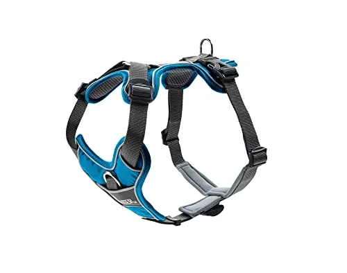Hundegeschirr Hunter Divo 52-68 cm Blau - Größe S M, trendiges Design für optimalen Komfort und Sicherheit beim Spaziergang