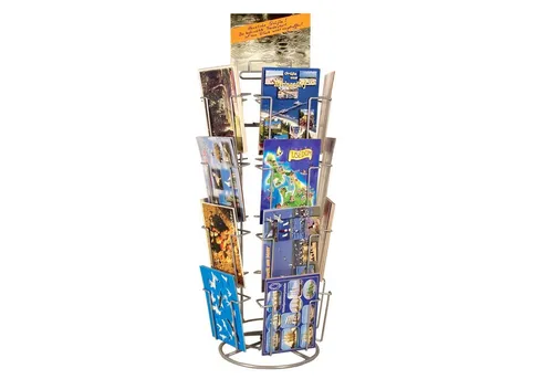 GERSO Postkarte Thekenständer Karten - Praktischer Kartenständer für die ansprechende Präsentation von Grußkarten am Point of Sale. Mit drehbarem Kugellager und platzsparendem Design für den Kassenbereich.