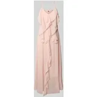 Vero Moda Fließendes Maxikleid mit Rüschen Modell 'CAMILLE' in Rosa, Größe S