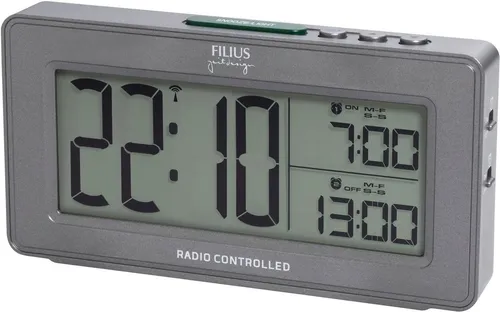 FILIUS zeitdesign Funkwecker 0532-4 in grau von FILIUS zeitdesign