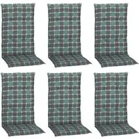 Beo Sitzauflage Hochlehner Büsum 6er-Set Türkis - Bequeme 6er Sitzauflage für Hochlehner-Stühle im modernen Karo-Design. Mit 6 cm Polsterung sorgt sie für Komfort und ist ideal für Garten und Balkon. Hochwertige Verarbeitung aus Baumwolle und Polyester.
