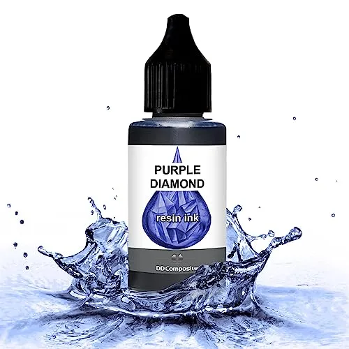 DD Composite Resin Inks Tinte Fluid Art Alkohol Ink hochkonzentriert Epoxidharz Kunst Design River Table Dish-Art, Menge:30ml, Resin Ink Color:PURPLE DIAMOND