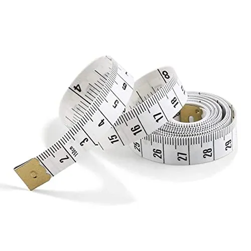 LEBQ Maßband Bandmaß für Nähen Schneider Tuch Herrscher Weiß, 60 Zoll