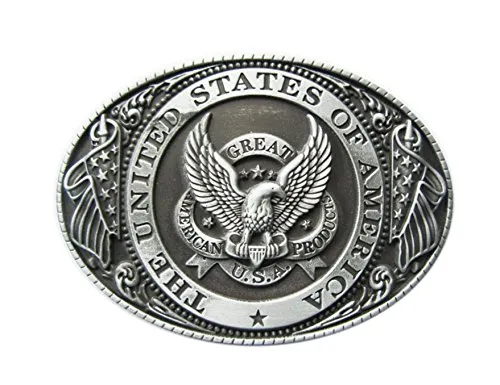 Schnalle123 Gürtelschnalle U.S.A. Amerika USA 3D Optik für Wechselgürtel Gürtel Schnalle Buckle Modell 62