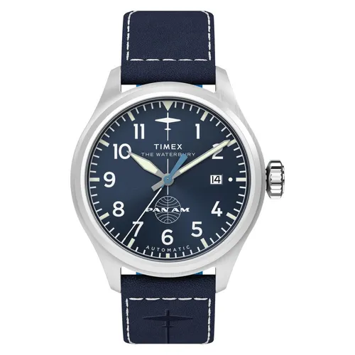 Timex TW2Y38800 Waterbury Ace – Klassische Herrenuhr mit Lederarmband