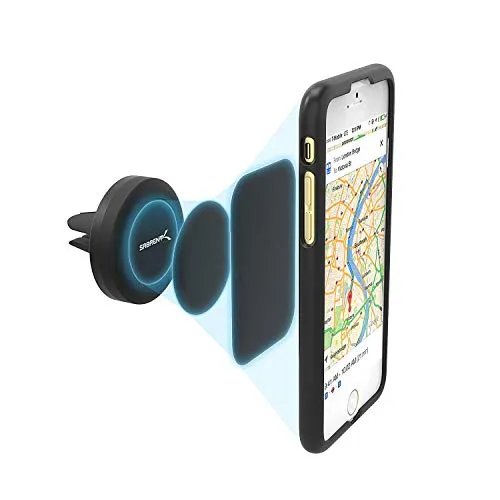 Magnetische Handyhalterung Auto, Ultrakompakt KFZ Magnet handyhalter Lüftung, Universal 360° Armaturenbretthalterung Kompatibel mit Smartphone/iPhone/Samsung Galaxy/Huawei/Xiaomi usw. Schwarz