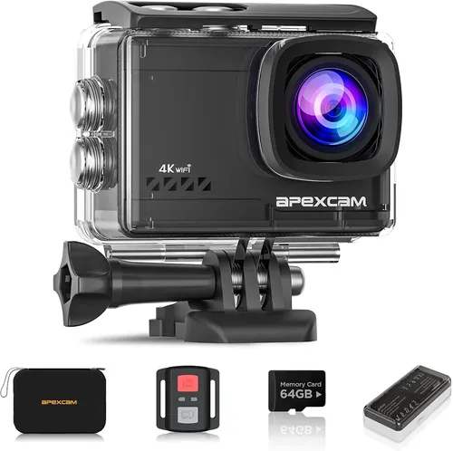 4K Action Kamera M80Air mit 60fps und 64MP - Erleben Sie beeindruckende Aufnahmen mit der M80Air Action Kamera. Wasserdicht bis 40m, ideal für Abenteuer. Mit 8x digitalem Zoom und WLAN für einfache Übertragung. Perfekt für die professionelle Nutzung!