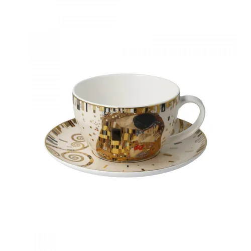 Der Kuss - Tee-/Cappuccinotasse von Artis Orbis - Thermobehälter mit einzigartigem Gustav Klimt Design, ideal für Kunstliebhaber und als stilvolles Geschenk.