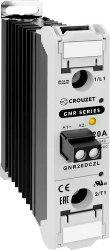 Crouzet GNR20DCZL Zeitrelais - Sonstige Elektroinstallationsartikel, 20 A Halbleiterrelais mit max. Schaltspannung von 280 V, ideal für präzise Zeitsteuerungen in elektrischen Anwendungen.