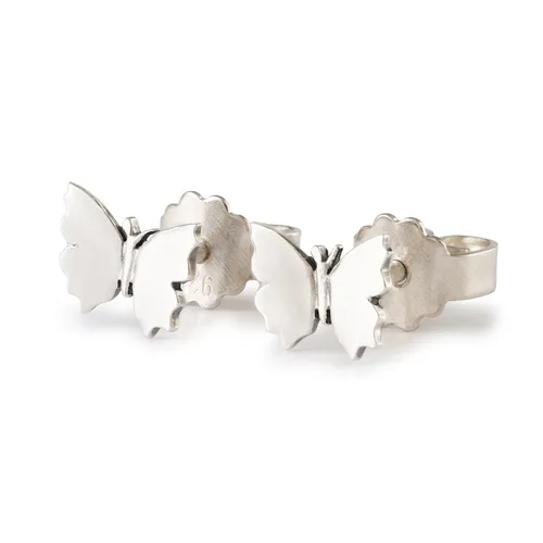TROLLBEADS Ohrstecker Kleiner Flügelschlag aus 925 Sterlingsilber - Elegante Ohrstecker in Schmetterlingsform aus 925 Sterlingsilber, geschwärzt für einen besonderen Look. Ideal für jeden Anlass und ein stilvolles Accessoire.