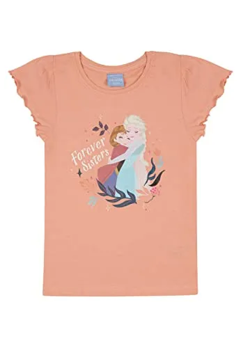 Frozen - Die Eiskönigin T-Shirt Mädchen Sommer Shirt Top Oberteil ELSA Anna, Größe Kids:134-140