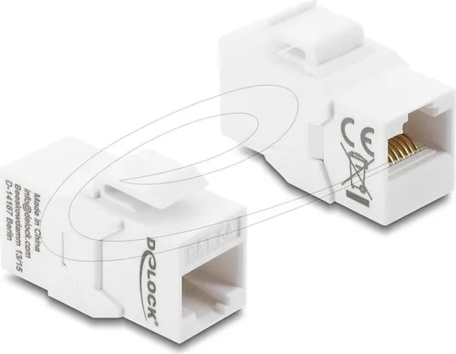 Delock Keystone Modul Kupplung RJ45 Buchse/ Buchse Cat.6A