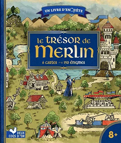 Le trésor de Merlin - livre avec cartes et loupe: Avec 6 cartes, 150 énigmes