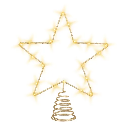 LED Weihnachts Baum Spitze - 2 Farben - Advent Deko Beleuchtung Timer Batterie