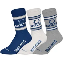 NFL Unisex Socken, 3er Pack - NFL Teams, 3Pack Crew Socks, Football, Logo, Baumwollmischung Indianapolis Colts 39-42